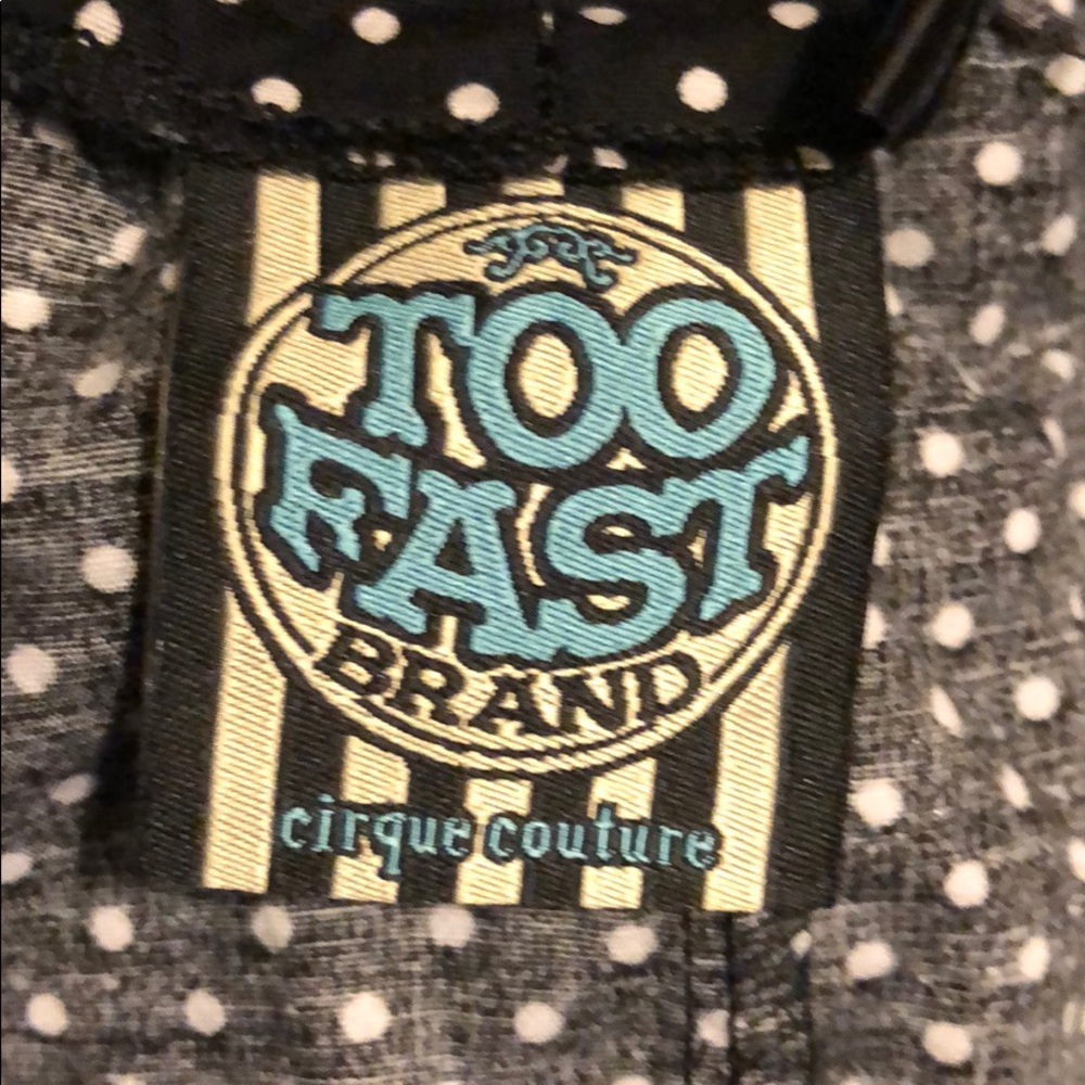Too Fast Button-up Rockabilly Top - Picture 3 of 3